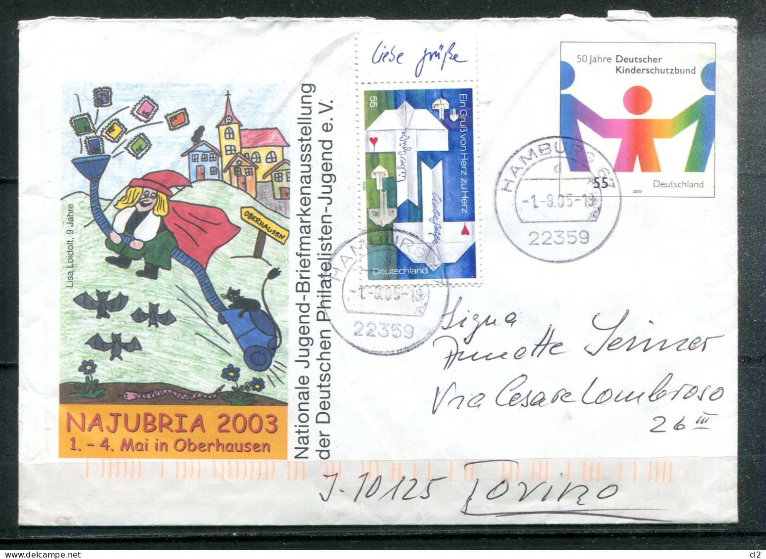 REPUBLIQUE FEDERALE ALLEMANDE - Ganzsache (Entier Postal) - Mi USo 57 (Najubria 2003 Oberhausen) - Umschläge - Gebraucht