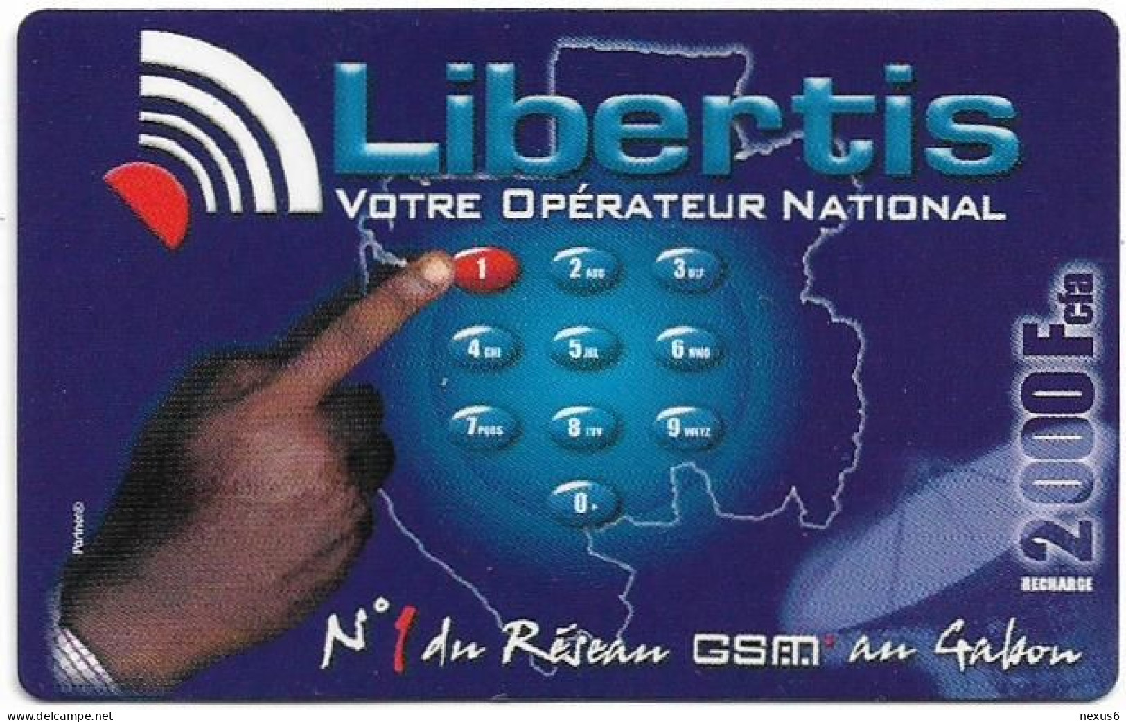 Gabon - Libertis - Votre Opérateur National, Exp.31.12.2004, GSM Refill 2.000FCFA, Used - Gabun