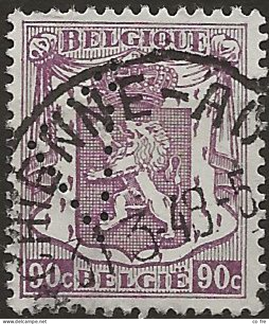Belgique N°714 Perforé D'un Triangle (ref.2) - 1934-51