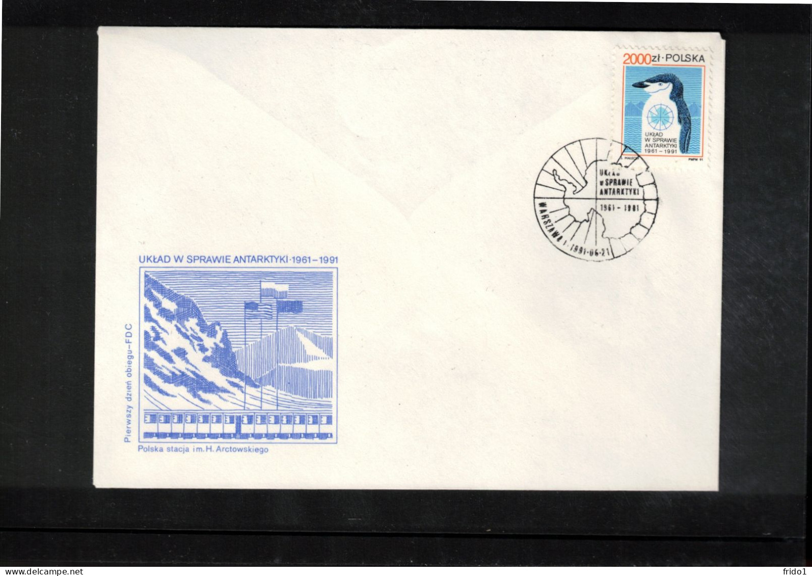 Poland / Polska 1991 Antarctic Treaty FDC - Traité Sur L'Antarctique