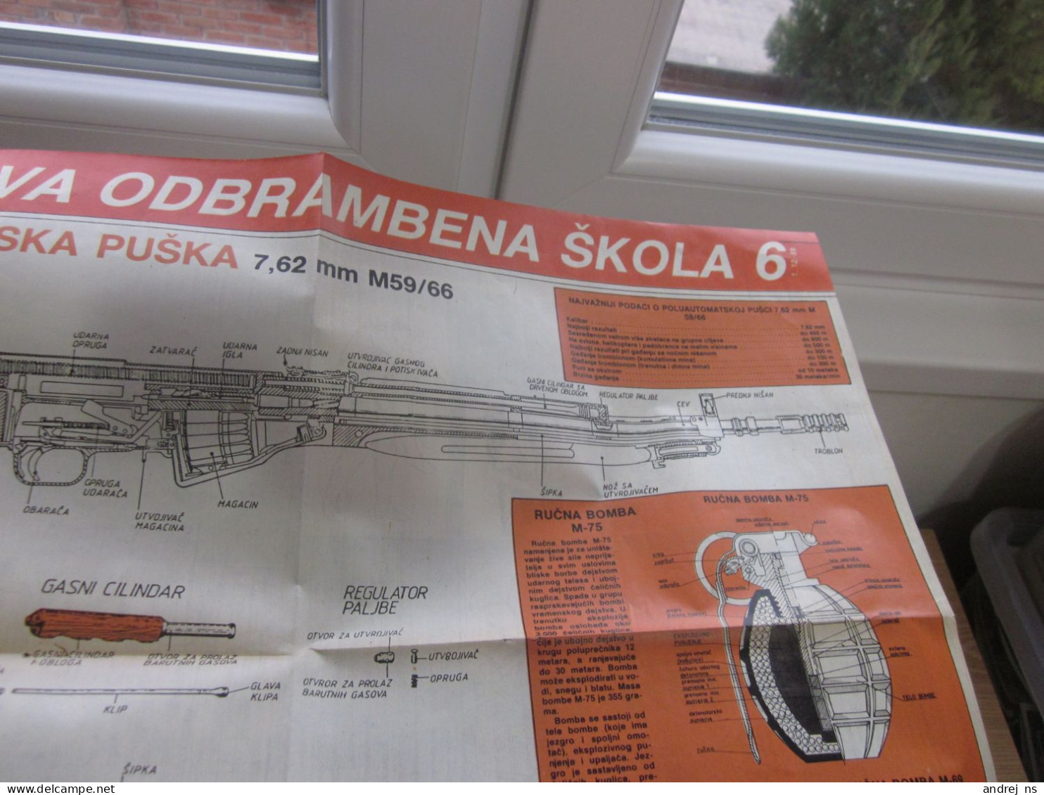 Frontova Odbranbena Skola 6 Poluautomatska Puska 7.62 Semi-automatic Rifle - Otros & Sin Clasificación