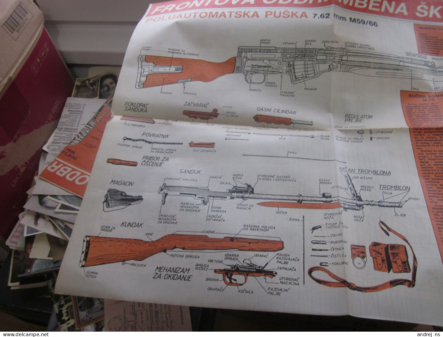 Frontova Odbranbena Skola 6 Poluautomatska Puska 7.62 Semi-automatic Rifle - Andere & Zonder Classificatie