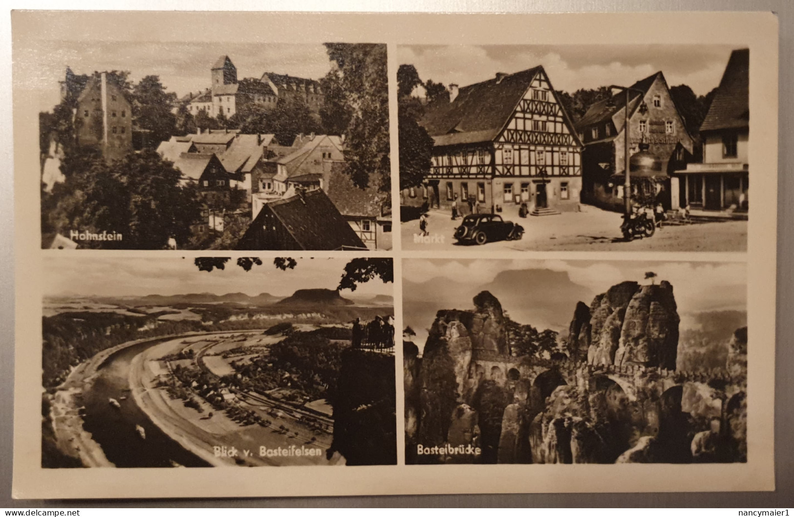 Mehrbildkarte Hohenstein /Sächs. Schweiz S/w - Hohenstein-Ernstthal