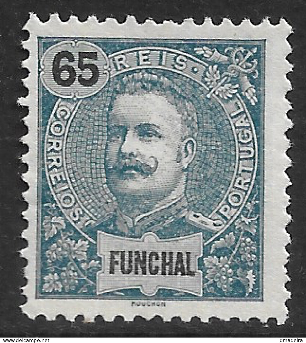 Funchal – 1898 King Carlos 65 Réis Mint Stamp - Funchal