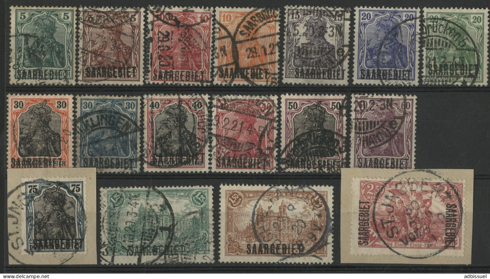 SARRE N° 32 à 48 Cote 33,50 € Oblitérés - Used Stamps