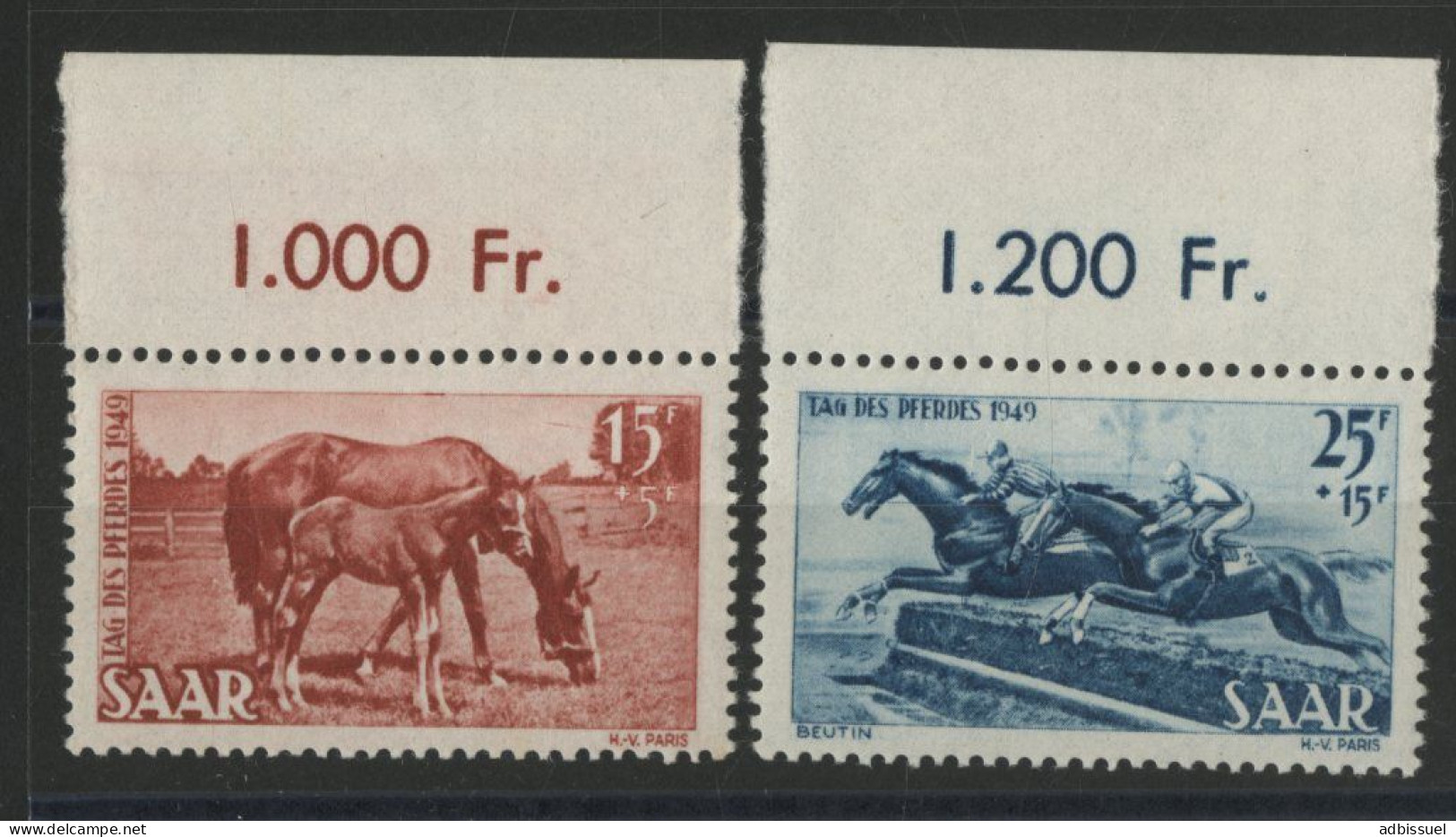 SARRE N° 253 à 254 (Mi 265 à 266) Neufs ** (MNH) Cote 50 € TB Avec Bord De Feuille - Ungebraucht