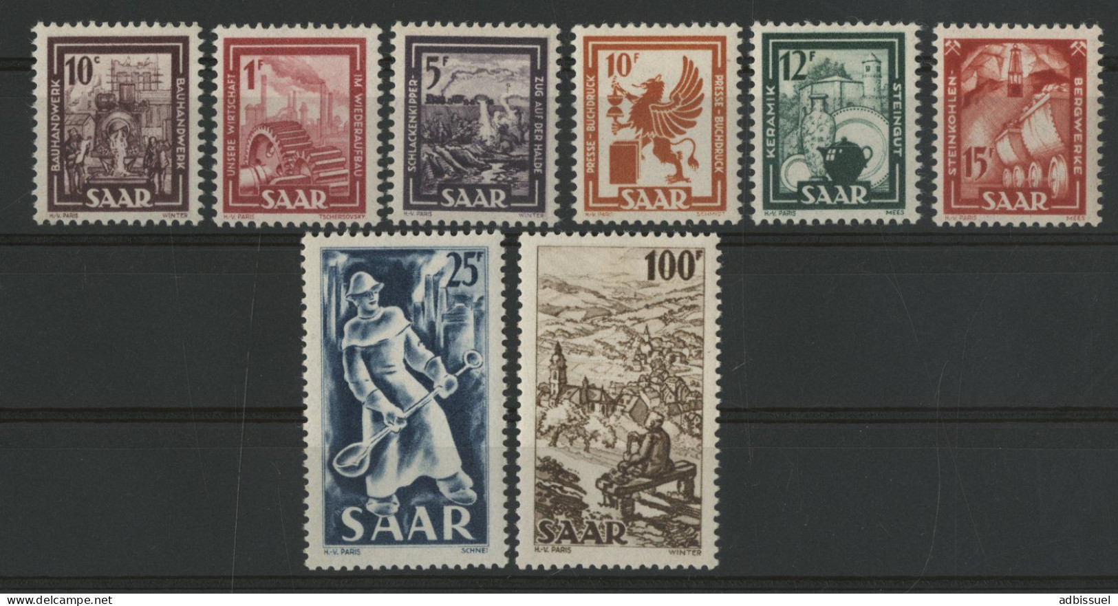 SARRE N° 255 à 262 (Mi 272 à 288) Neufs ** (MNH) Cote 96 € TB - Nuovi