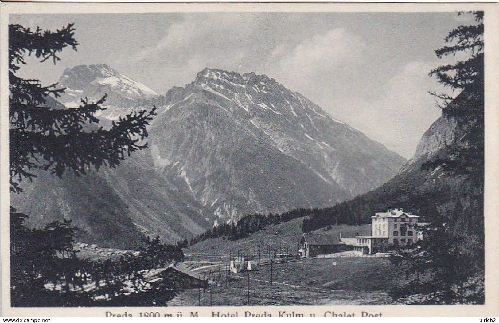 AK Preda - Hotel Preda Kulm U. Chalet Post - 1924 (66910) - Bergün/Bravuogn