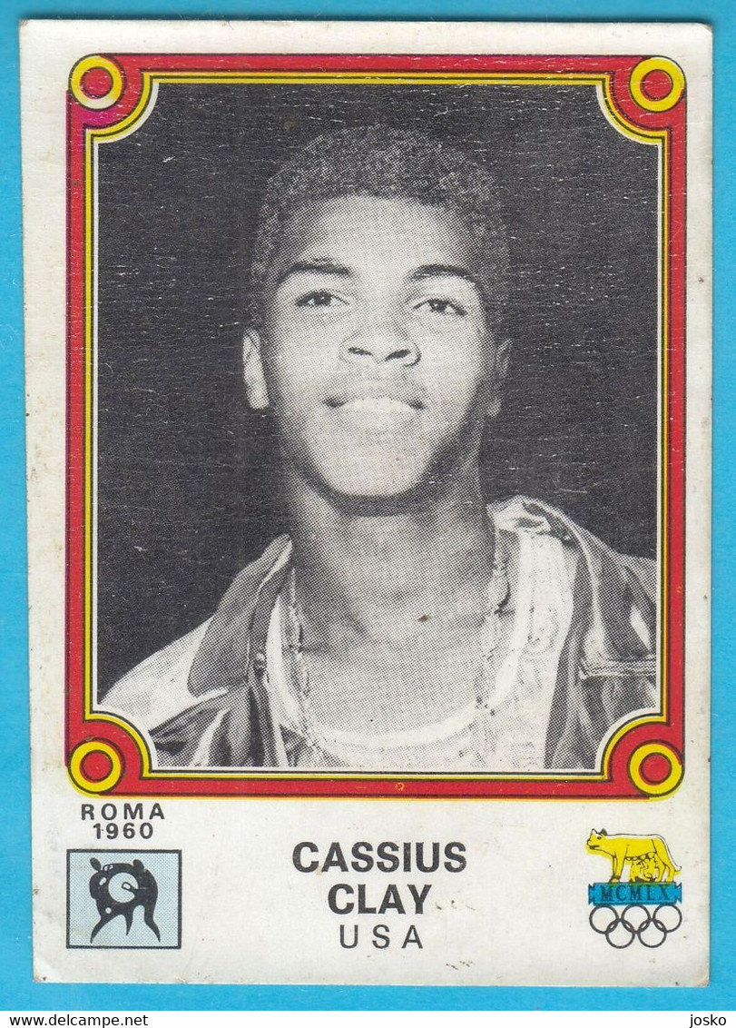 CASSIUS CLAY (Muhammad Ali) Panini ROOKIE Card Olympic Games Montreal 1976 * MISSING BACK SIDE * Boxing Boxe Boxen Boxe - Trading Cards