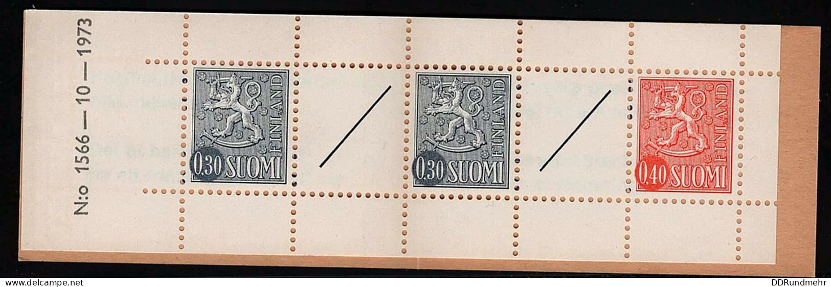 1963 Coat Of Arms  Stanley Gibbons FI SB10S LaPe Finnland FI AV6 Xx MNH - Markenheftchen