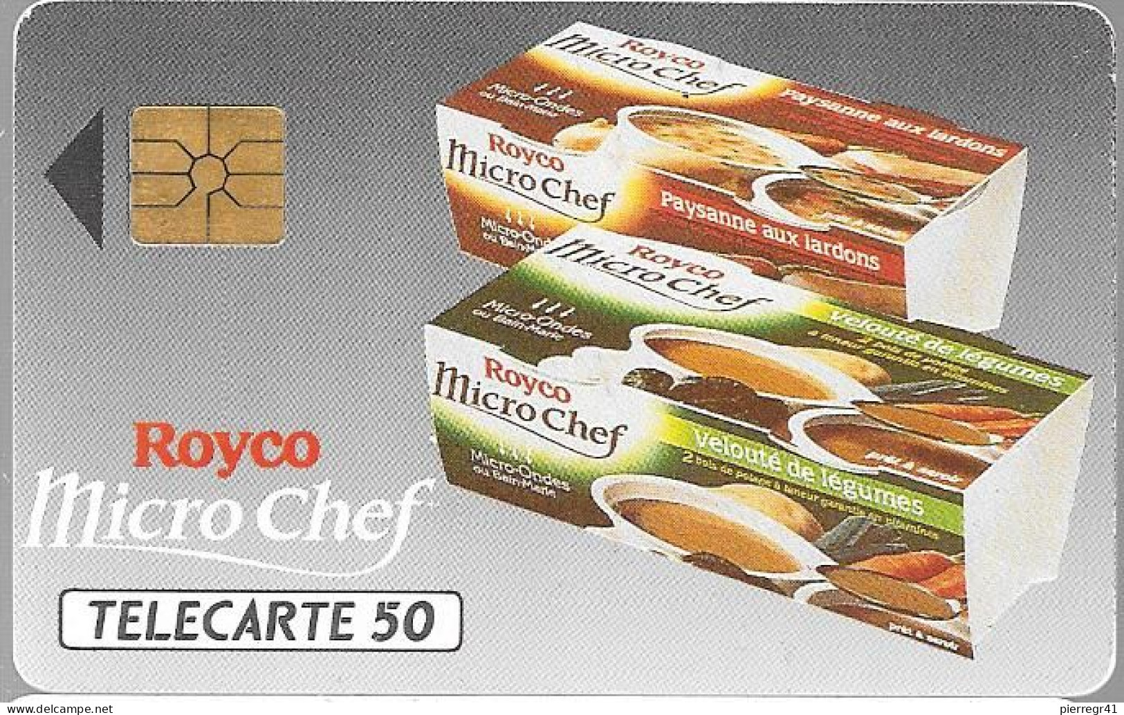 CARTE-PRIVEE-50U-GemA-D385-ROYCO-Micro Chef-N°000344-R° Glacé-1300-Ex-Utilisé-Reste 14U--TBE/-RARE - Privées