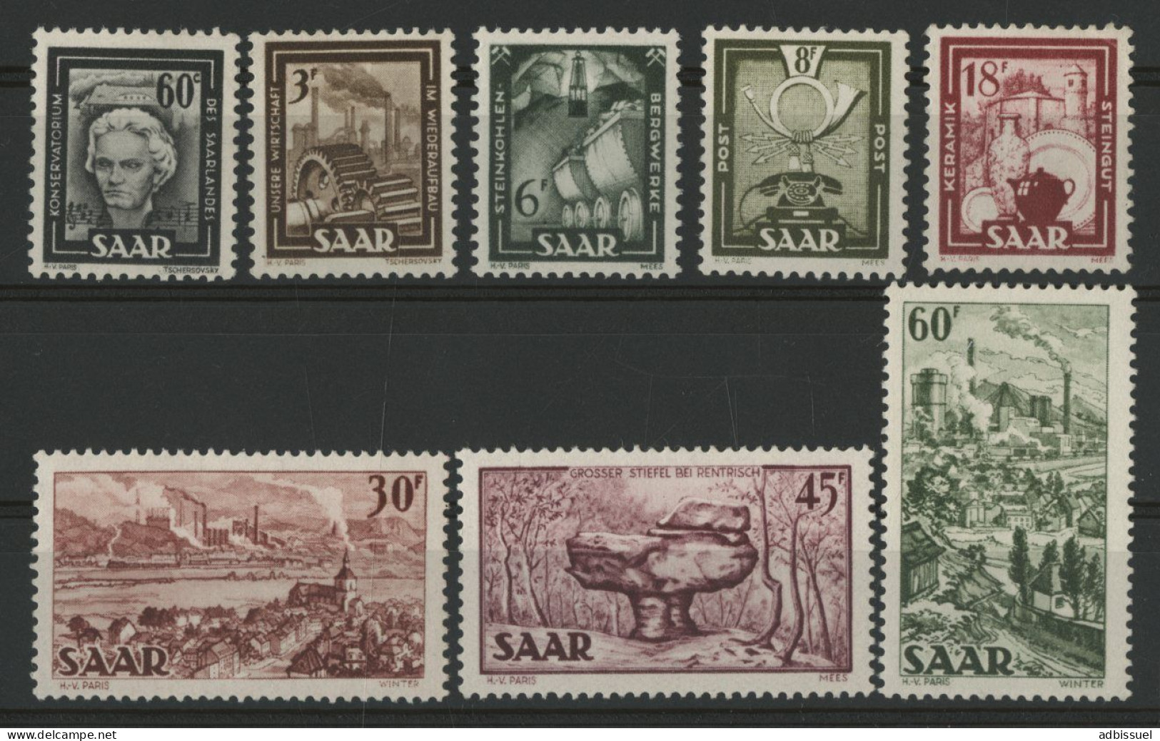 SARRE N° 283 à 290 Cote 75 € Neufs ** (MNH) TB - Unused Stamps