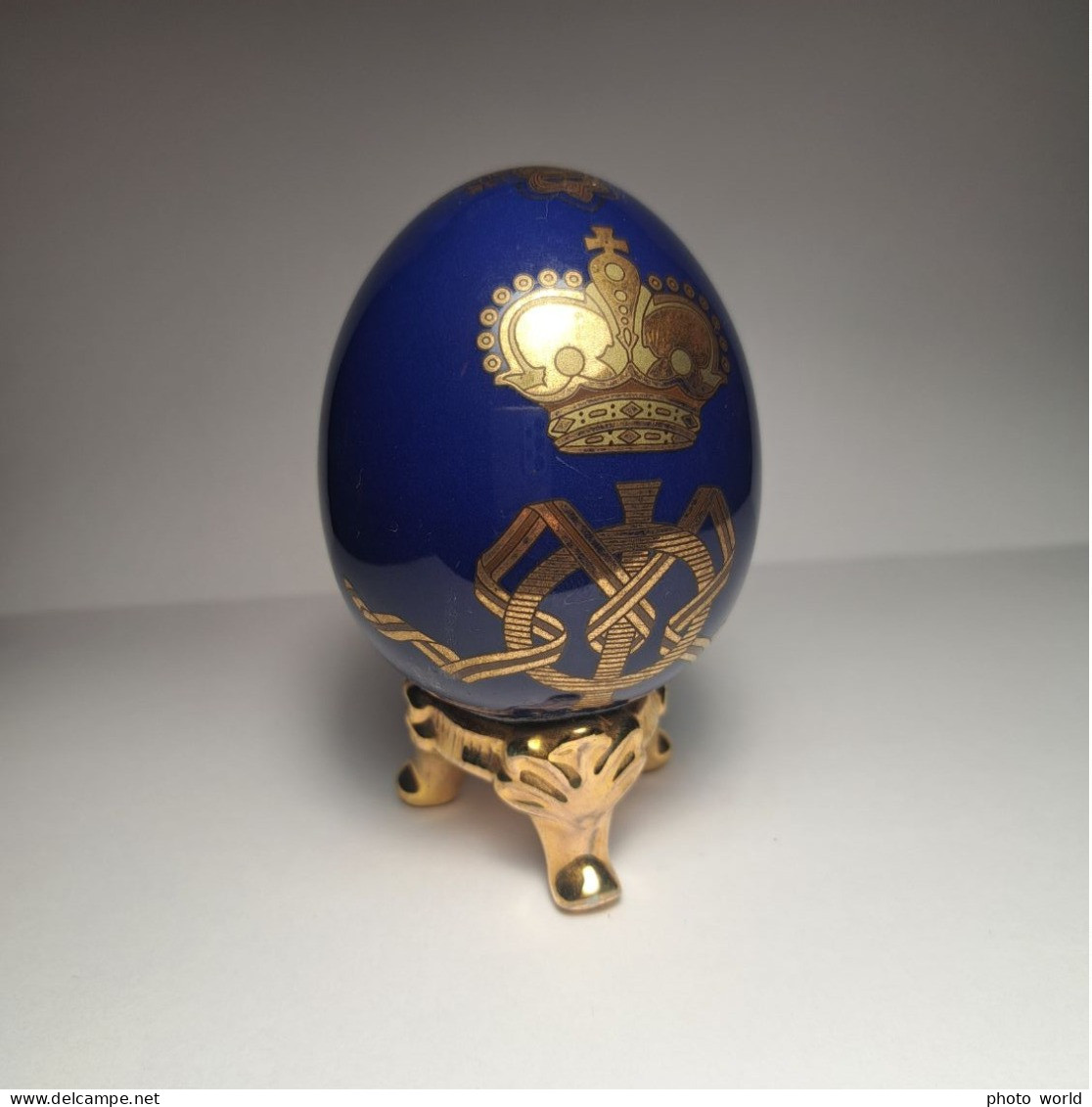 Imperial Russia Porcelain Easter Egg Empress Maria Feodorovna - Autres & Non Classés