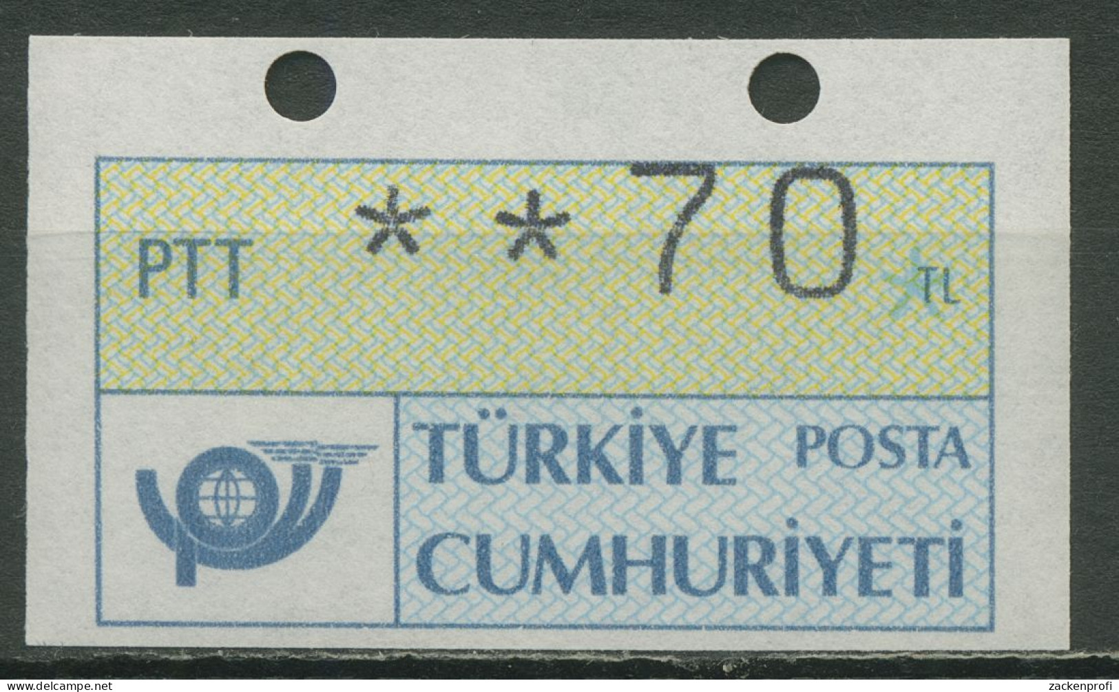 Türkei ATM 1987 Postemblem Einzelwert ATM 1.2 Postfrisch - Distributeurs