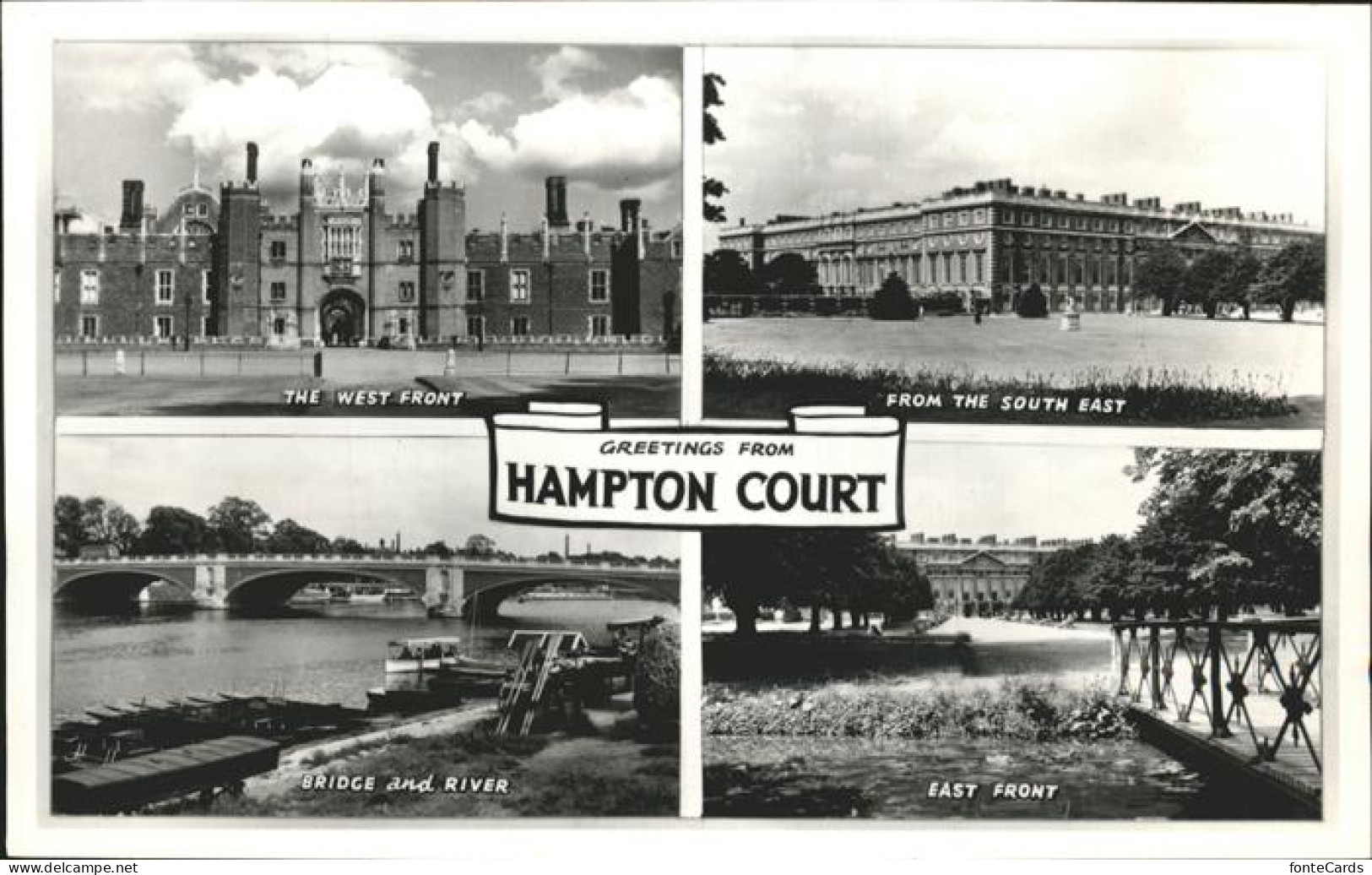 11250015 Hampton Court Bridge River The West Front Hampton - Herefordshire
