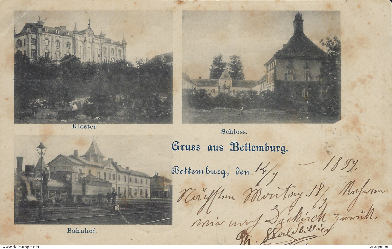 Luxembourg - Luxemburg  -  Gruss Aus Bettemburg - KLOSTER - SCHLOSS - BAHNHOF - Bettemburg