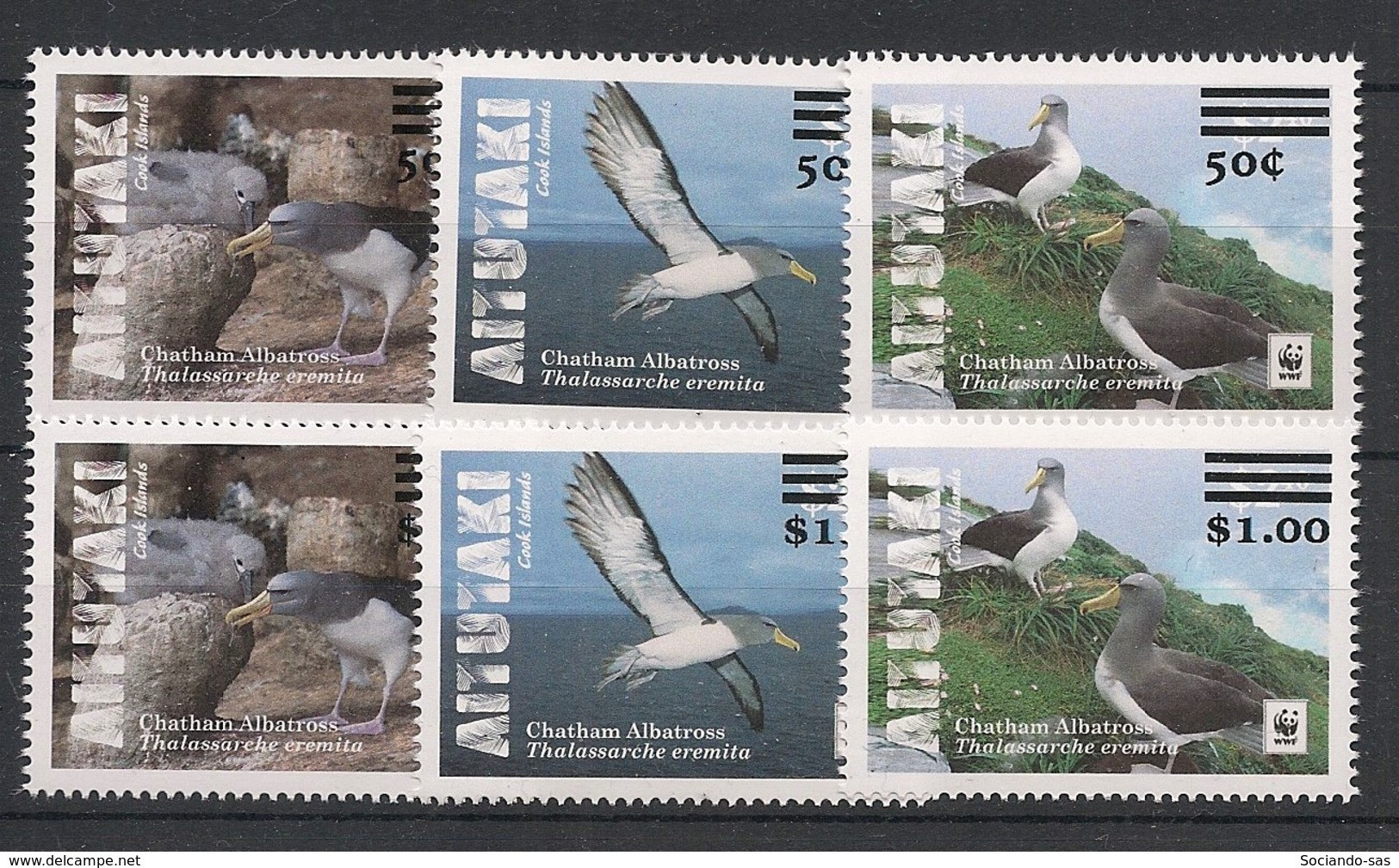 AITUTAKI - 2019 - N°YT. 701 à 703B - Albatros - Neuf Luxe ** / MNH / Postfrisch - Marine Web-footed Birds