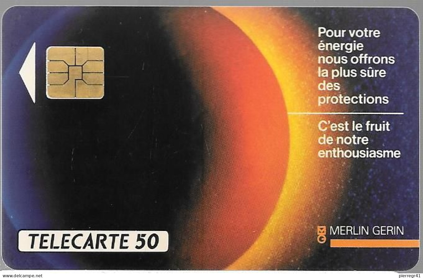 CARTE²-PRIVEE-1990-D 493-12/90-SO3-MERLIN GERIN-Lot N°Lasers A 0C931-5000ex-UTILISE-TBE - Privées