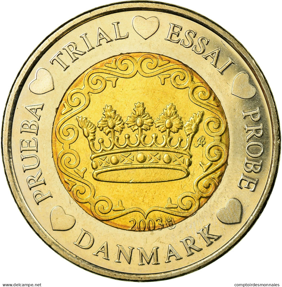 Danemark, 2 Euro, 2003, SPL, Bi-Metallic - Pruebas Privadas