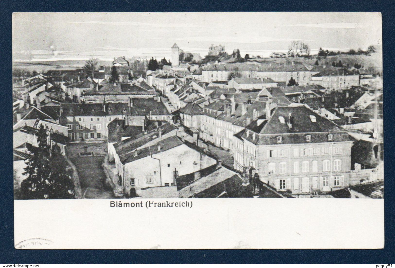 54. Blâmont. Panorama Du Centre Et Des Ruines Du Vieux Château. Feldpost Der XIX . Ersatz-Division. Juillet 1915 - Blamont