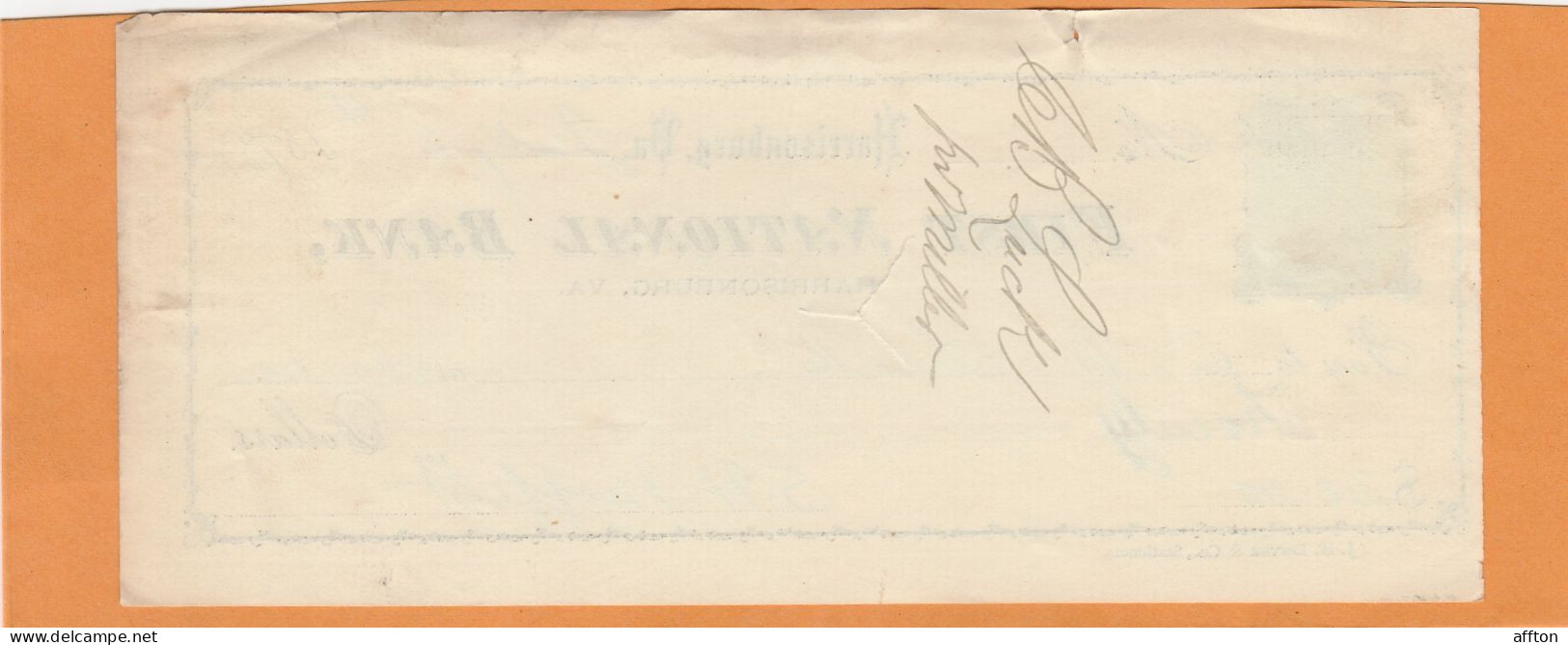 United States Old Check Cheques - Chèques & Chèques De Voyage