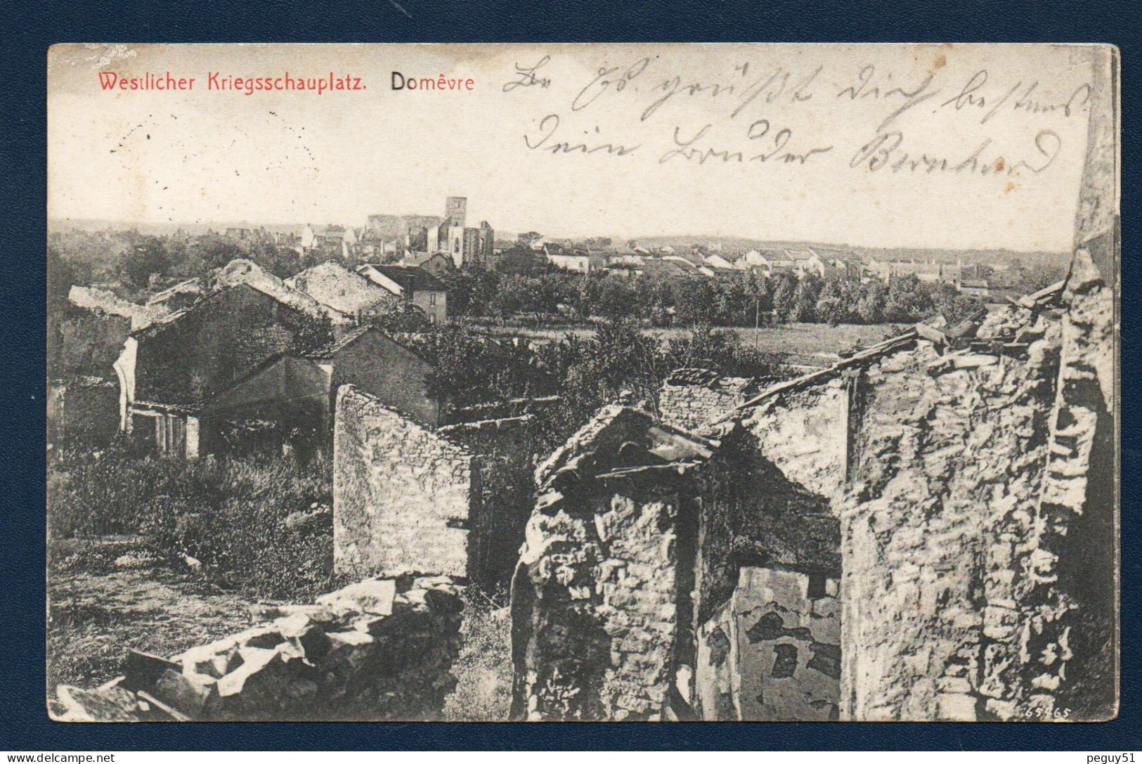 54. Environs De Blâmont. Domèvre Sur Vezouze. Ruines Du Village. Feldpost Der XIX. Ersatz-Division. Novembre 1915 - Blamont