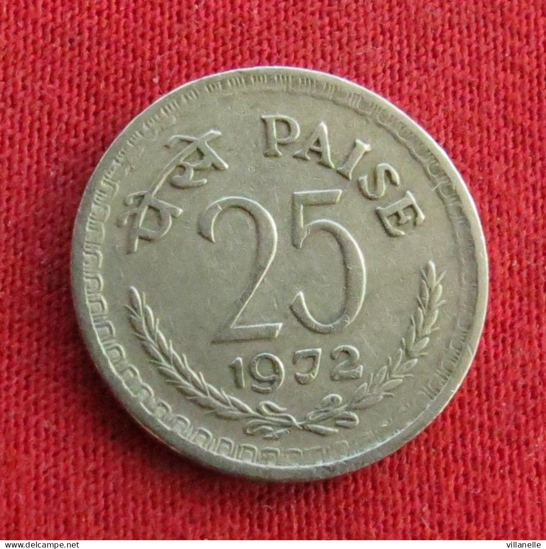 India 25 Paise 1972 C KM# 49 *VT Calcutta Mint  Inde Indien Indies Indie - Inde