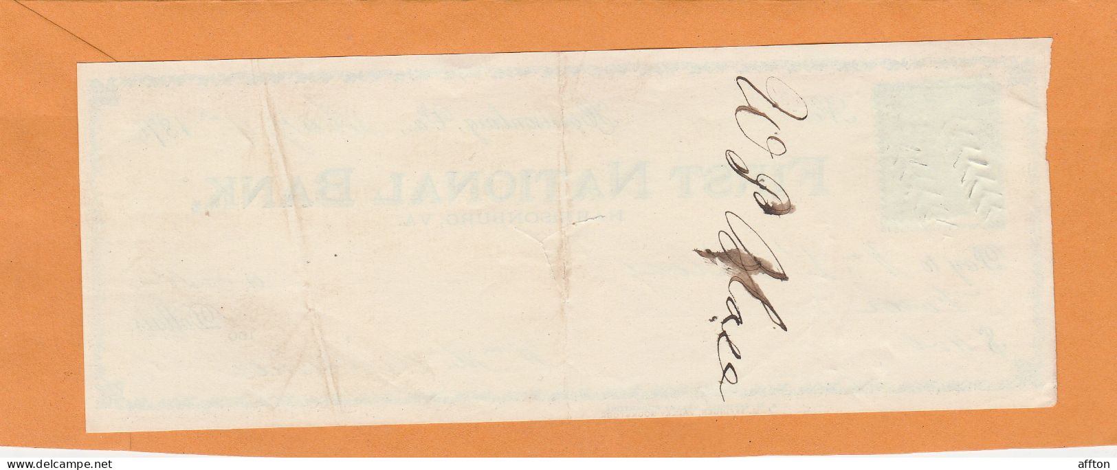 United States Old Check Cheques - Chèques & Chèques De Voyage