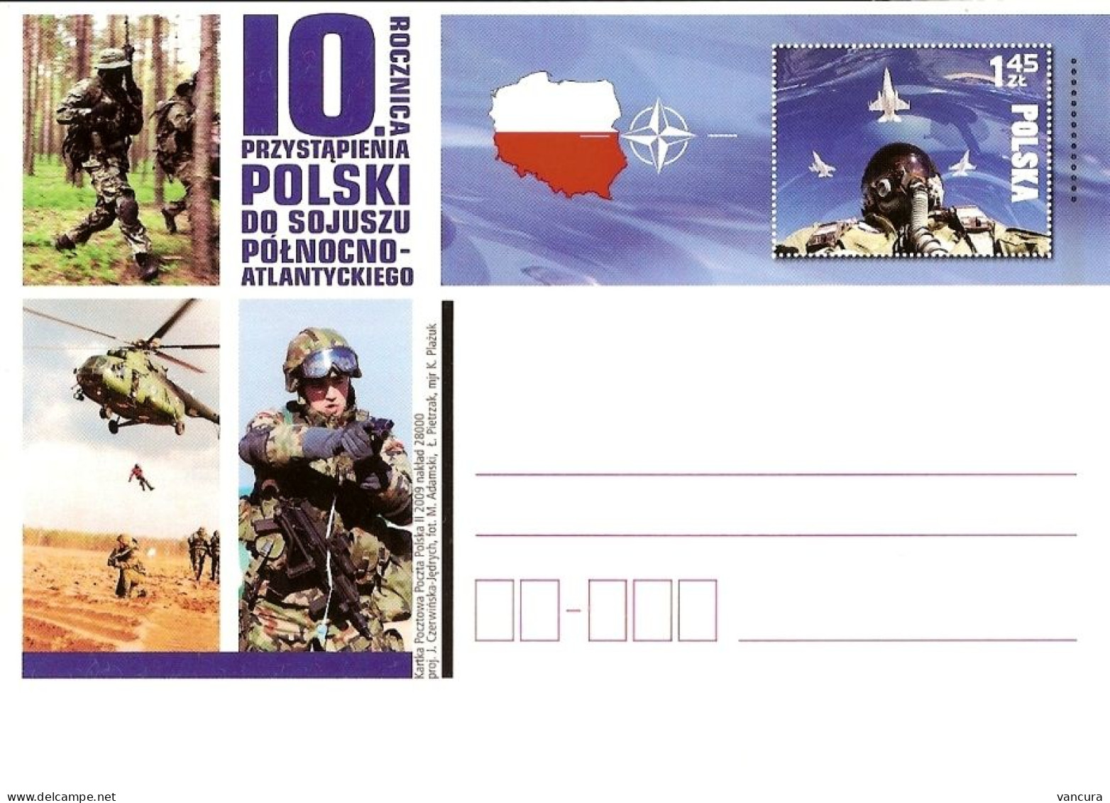 Cp 1490 Poland 10 Years In NATO 2009 - OTAN