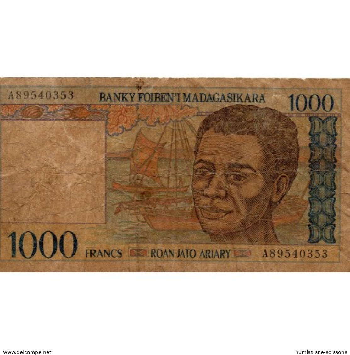 MADAGASCAR - PICK 76 B - 1000 FRANCS (200 ARIARY) - ND 1994 - B - Madagaskar