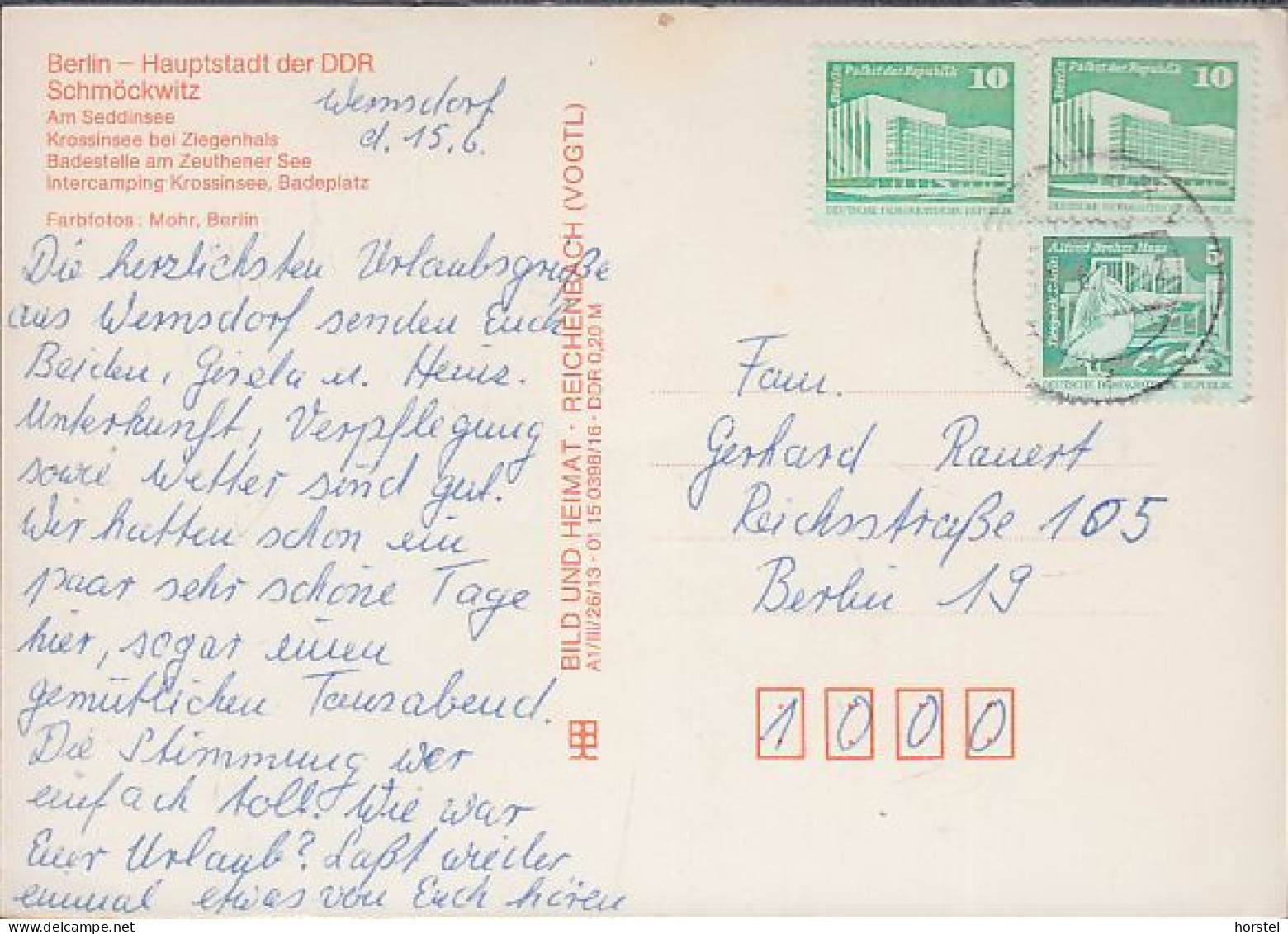 D-12527 Berlin - Schmöckwitz - Alte Ansichten - Intercamping Krossinsee - Badeplatz - Am Seddinsee - 3x Nice Stamps - Köpenick
