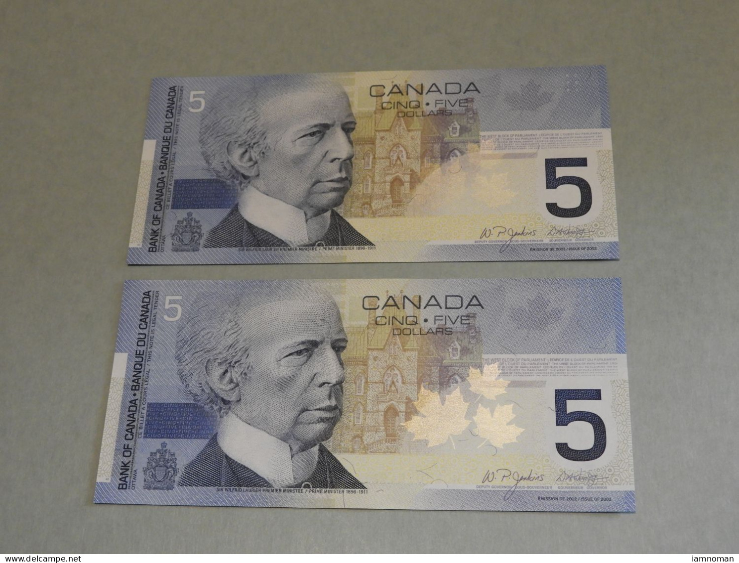 1 X BANK OF CANADA 2005 $5 INSERT (HOZ3088491~2) BC-62bA - Canada