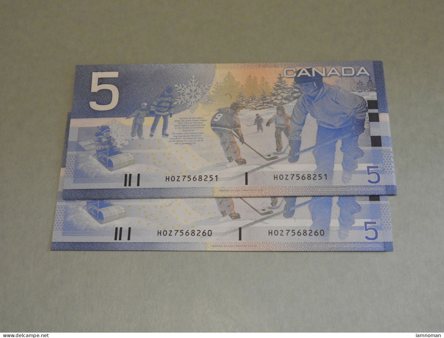 1 X BANK OF CANADA 2005 $5 (HOZ7568251~60) BC-62b - Canada