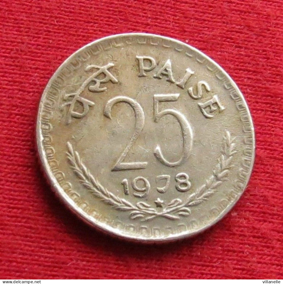 India 25 Paise 1978 H KM# 49.1 *V1T Hyderabad Mint  Inde Indien Indies - Inde