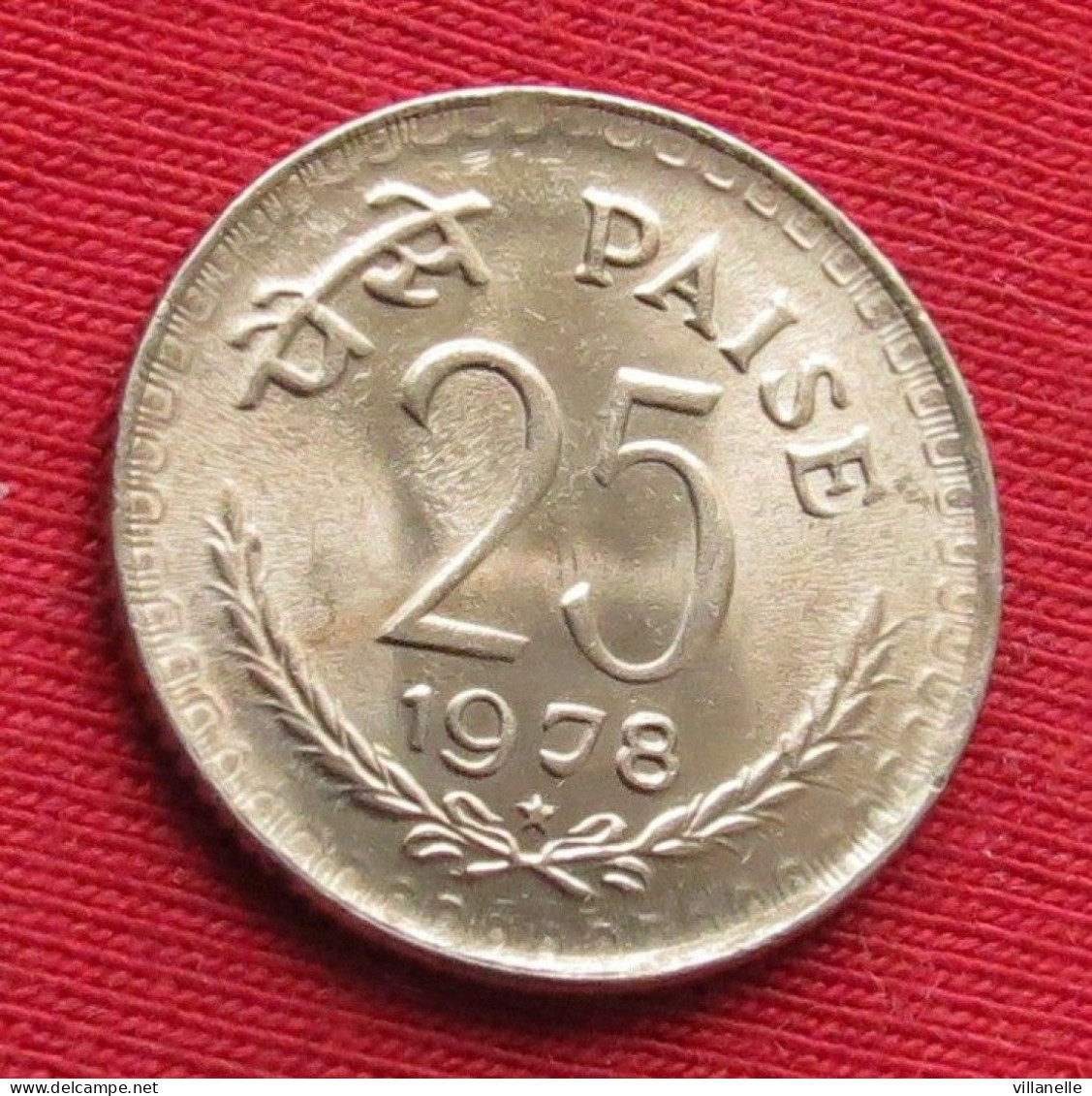 India 25 Paise 1978 H KM# 49.1 Lt 803 *V2T Hyderabad Mint  Inde Indien Indies Paisa - Inde