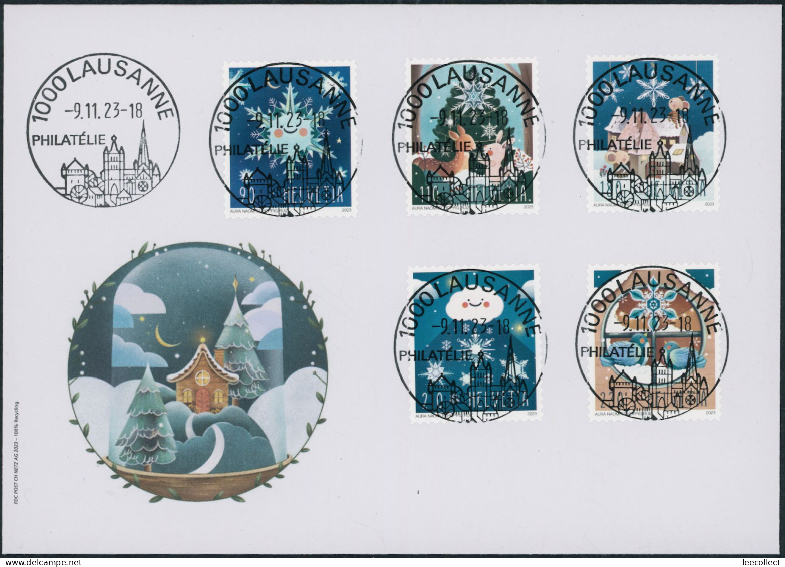 Suisse - 2023 - Weihnachten - Ersttagsbrief FDC ET - Ersttag Voll Stempel - Covers & Documents