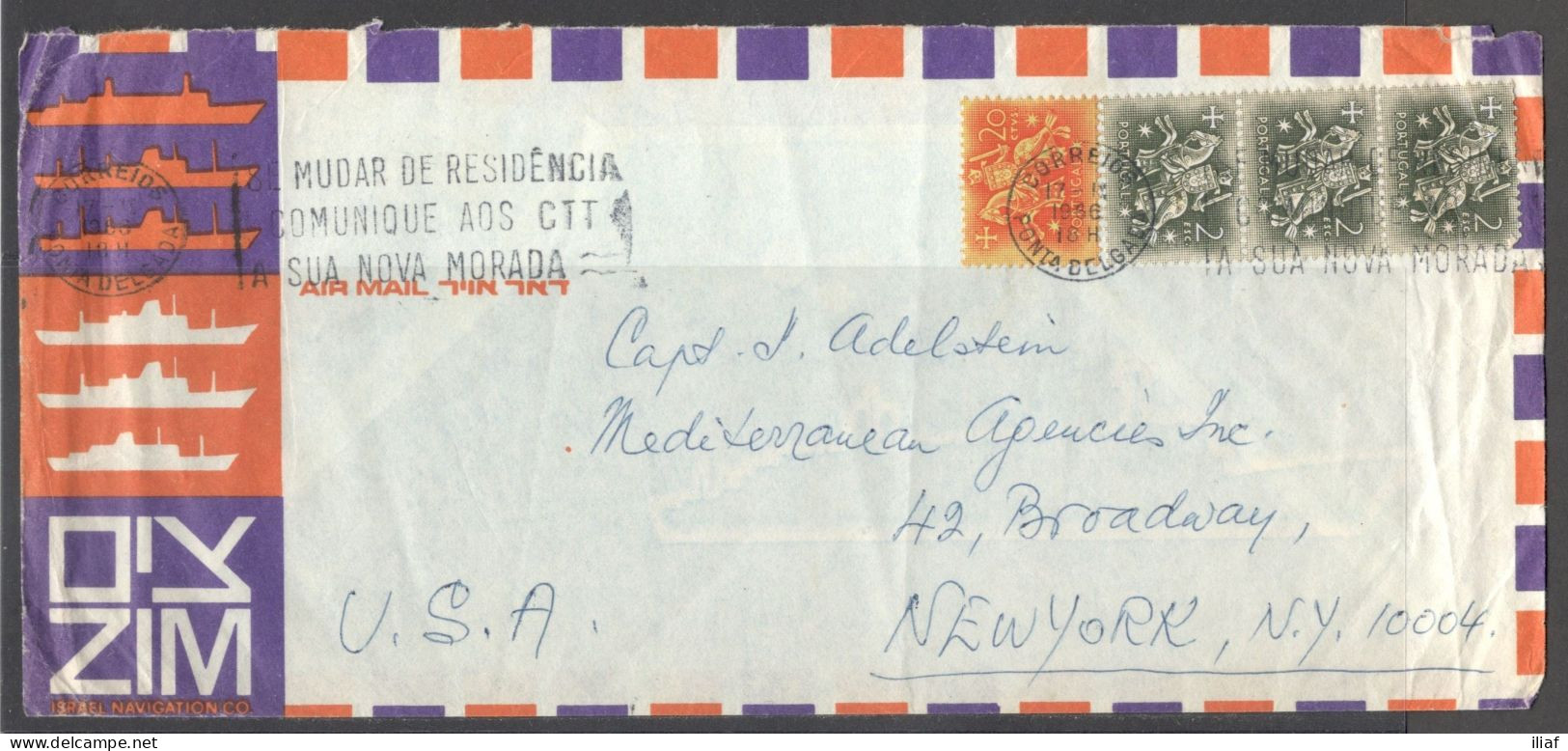 Portugal. Stamps Sc. 763, 769 On Letter, Sent From Ponta Delgada On 17.9.1966 To USA. - Briefe U. Dokumente