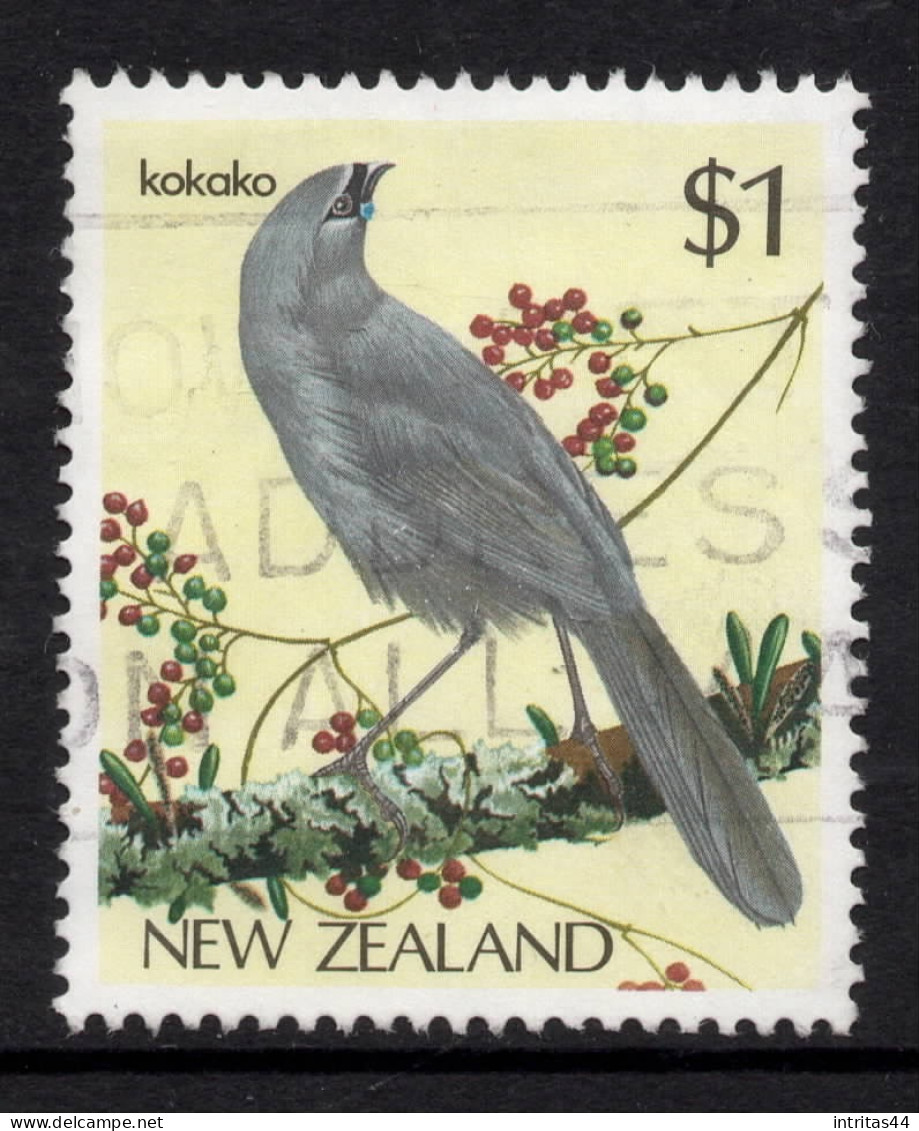 NEW ZEALAND 1985 / 89  BIRDS $1.00 KOKAKO  STAMP VFU - Usati
