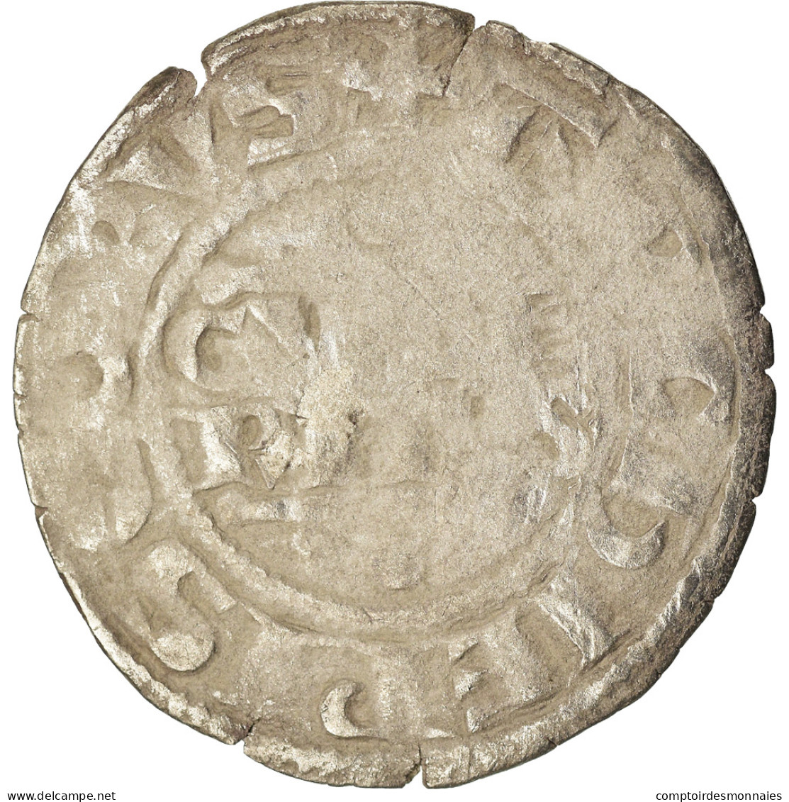 Monnaie, France, Champagne, Guillaume I, Denier, 1176-1202, Reims, TB, Argent - Other & Unclassified