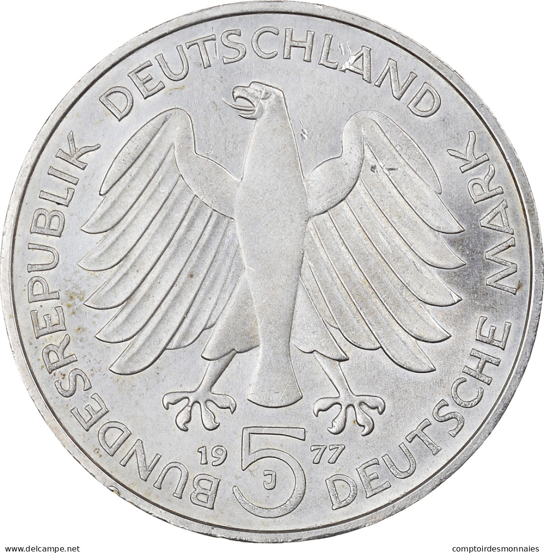 Monnaie, République Fédérale Allemande, 5 Mark, 1977, Hamburg, Germany, SUP+ - 5 Mark