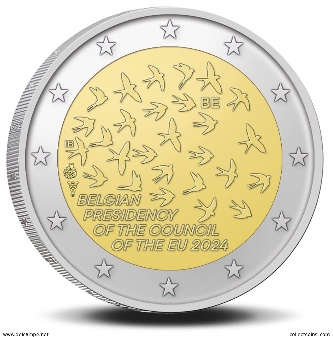 Belgie 2 Euro 2024 Voorzitterschap EU Presidency UNC Belgique Belgien Belgium Belgia - Belgio