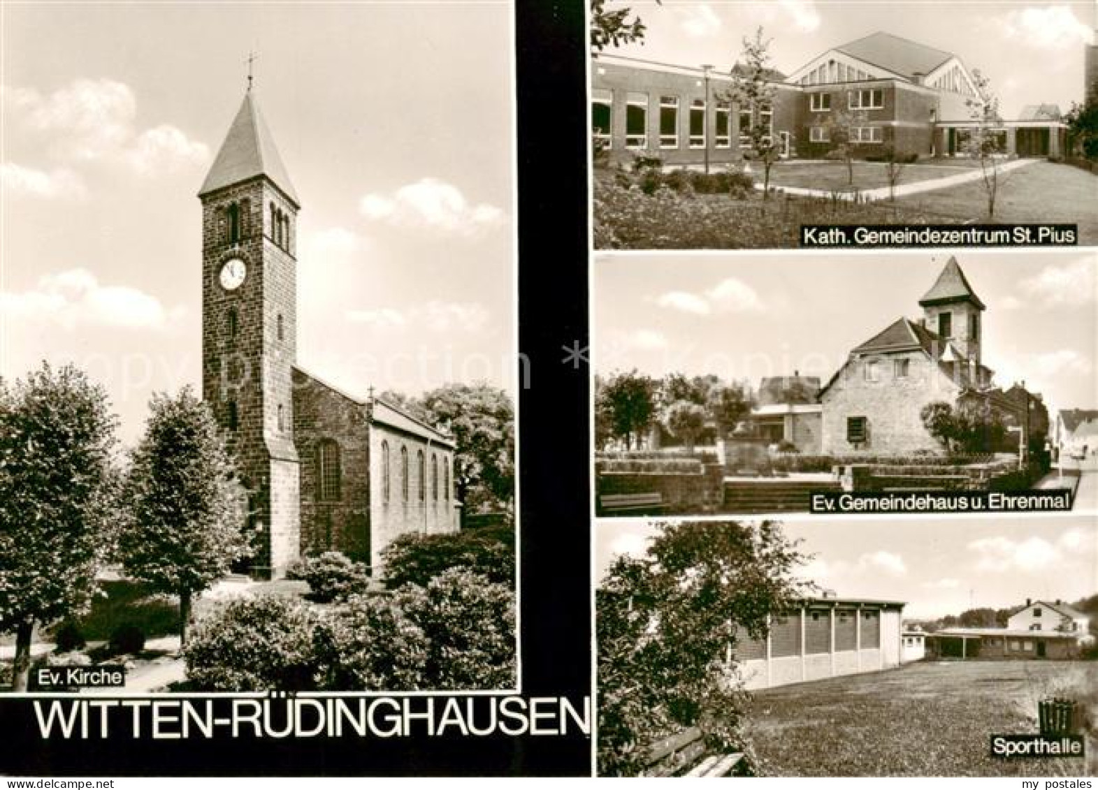 73870516 Ruedinghausen Witten Ev Kirche Kath Gemeindezentrum St Pius Ev Gemeinde - Witten