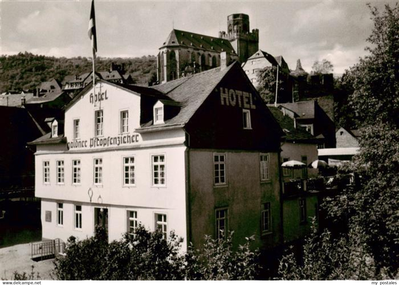 73870394 Oberwesel Rhein Hotel Goldner Pfropfenzieher Oberwesel Rhein - Oberwesel