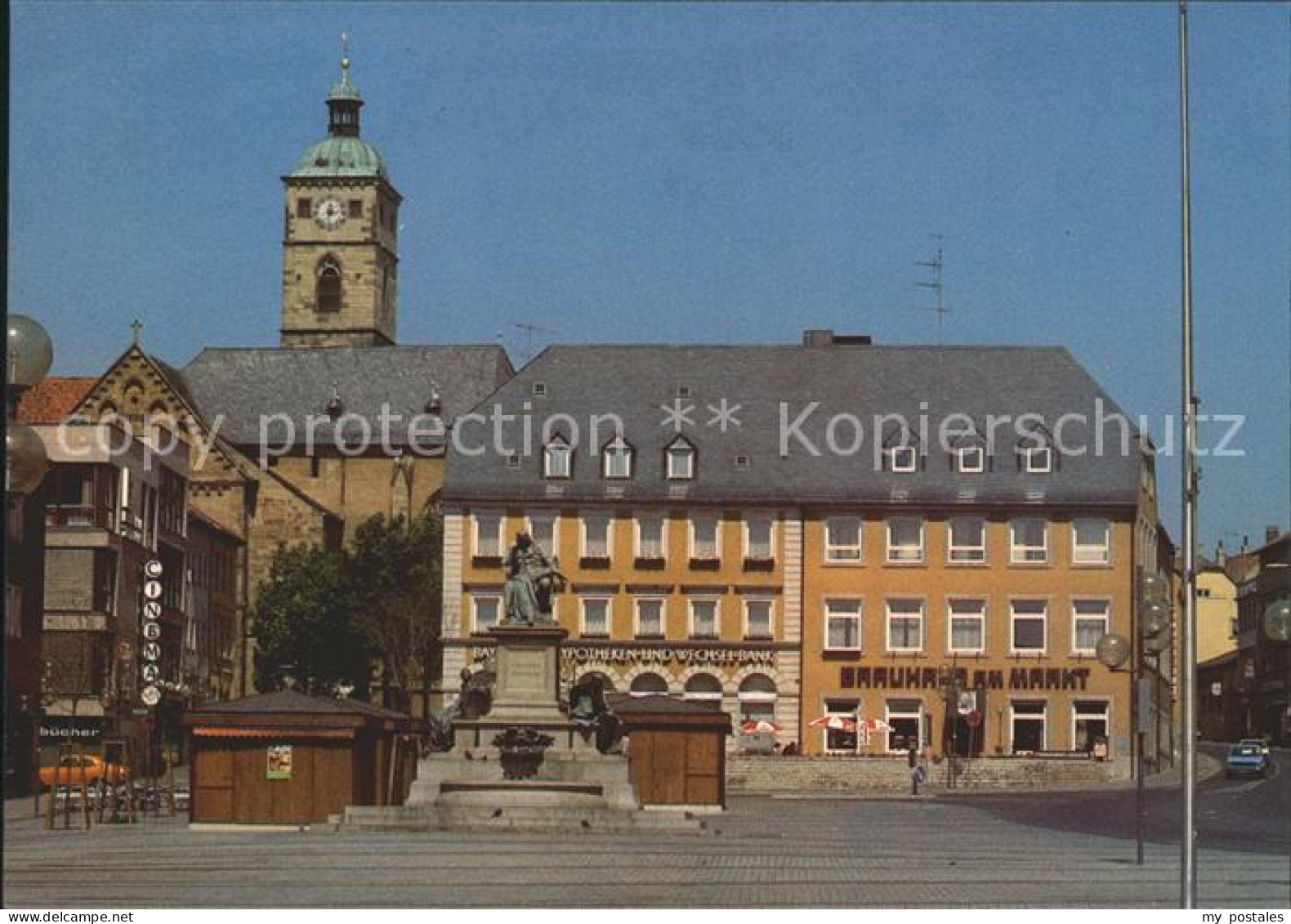 72240122 Schweinfurt Marktplatz Friedrich Rueckert Denkmal Johanniskirche Schwei - Schweinfurt