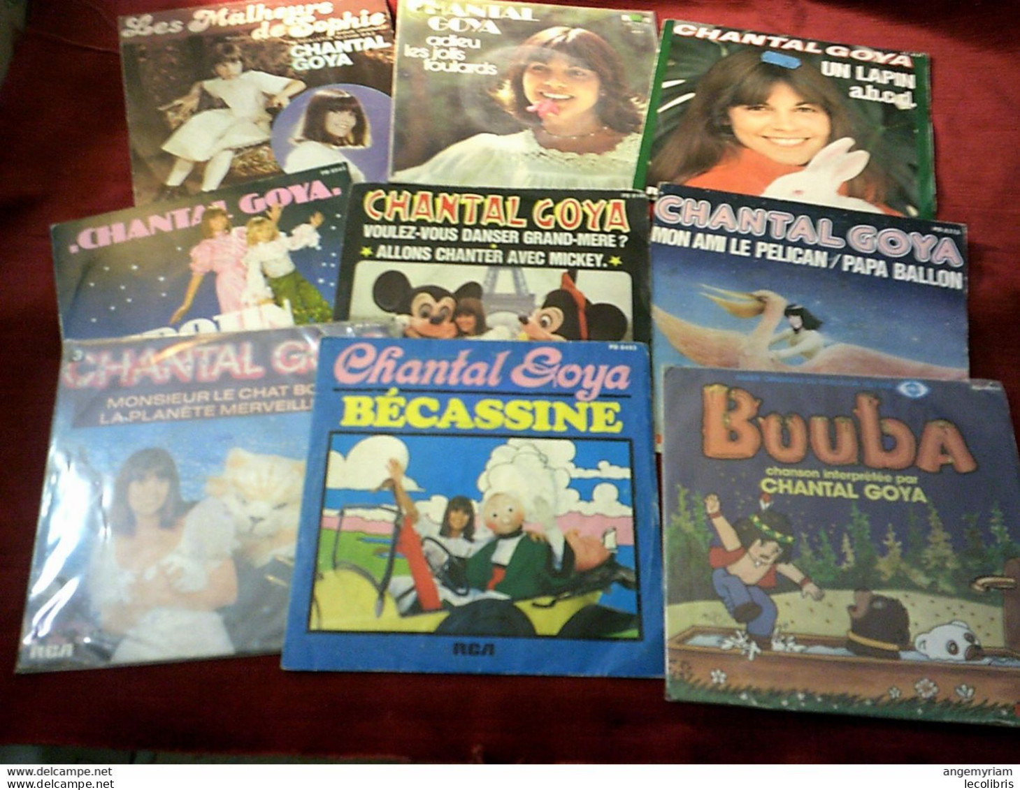 COLLECTION DE  9   / 45 TOURS  DE  CHANTAL GOYA - Colecciones Completas