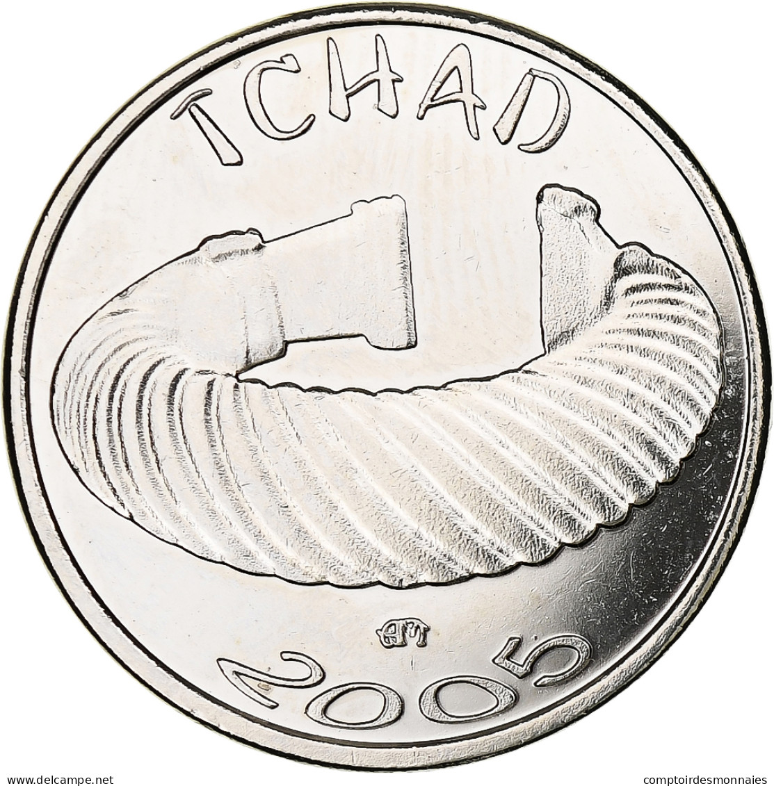 Tchad, 1500 CFA Francs-1 Africa, 2005, Nickel Plated Iron, SPL, KM:19 - Tschad