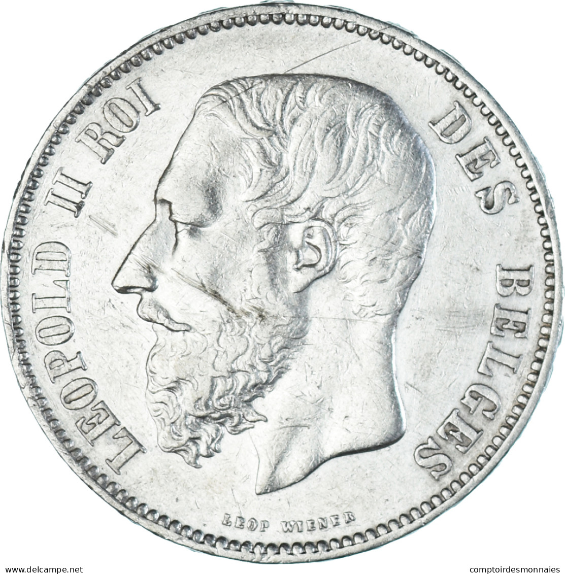 Monnaie, Belgique, Leopold II, 5 Francs, 5 Frank, 1868, TTB, Argent, KM:24 - 5 Francs