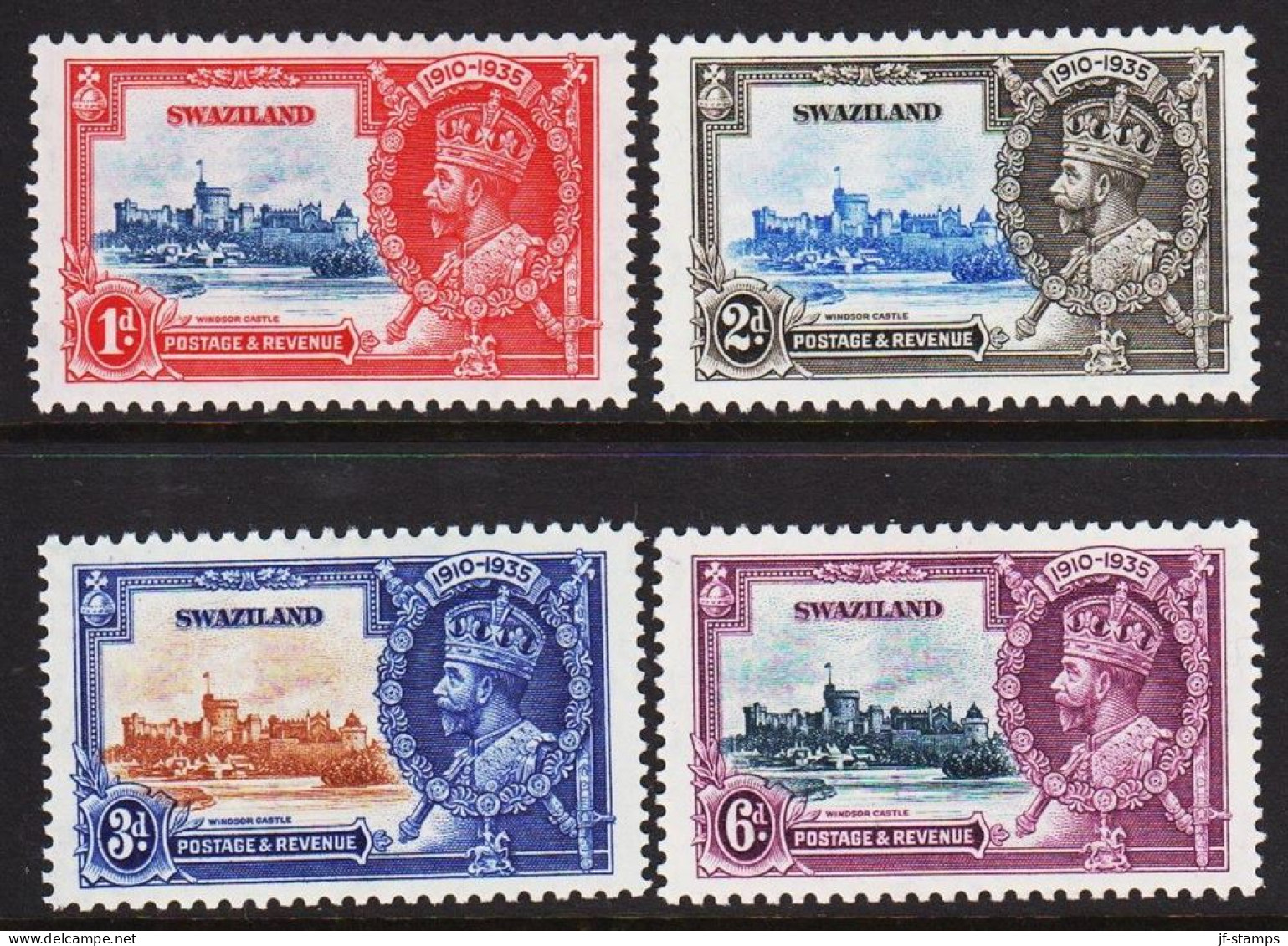 1935. SWAZILAND. Georg V Jubilee. Complete Set Hinged.  (MICHEL 20-23) - JF540765 - Swaziland (...-1967)