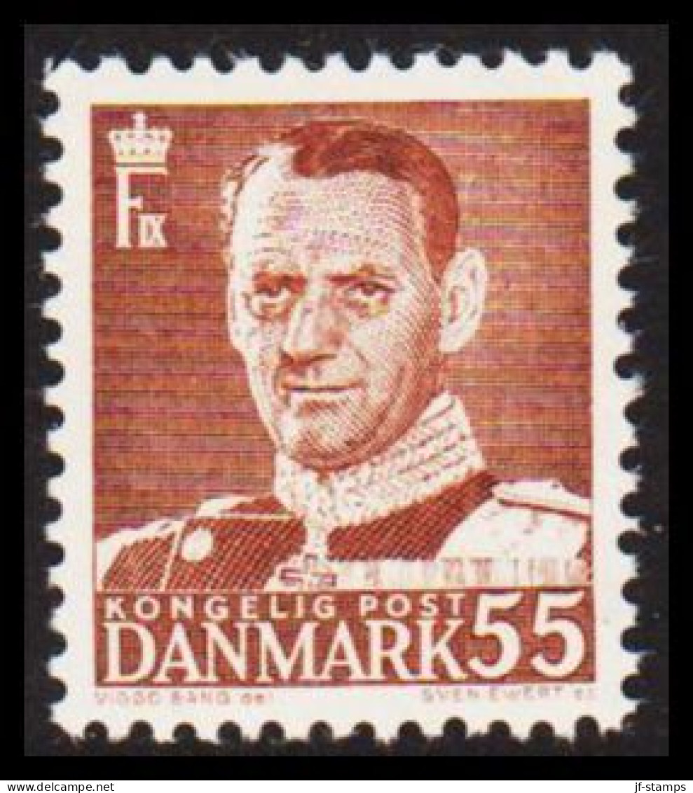 1951. DANMARK. Frederik IX 55 øre Never Hinged.  (Michel 315) - JF541113 - Briefe U. Dokumente