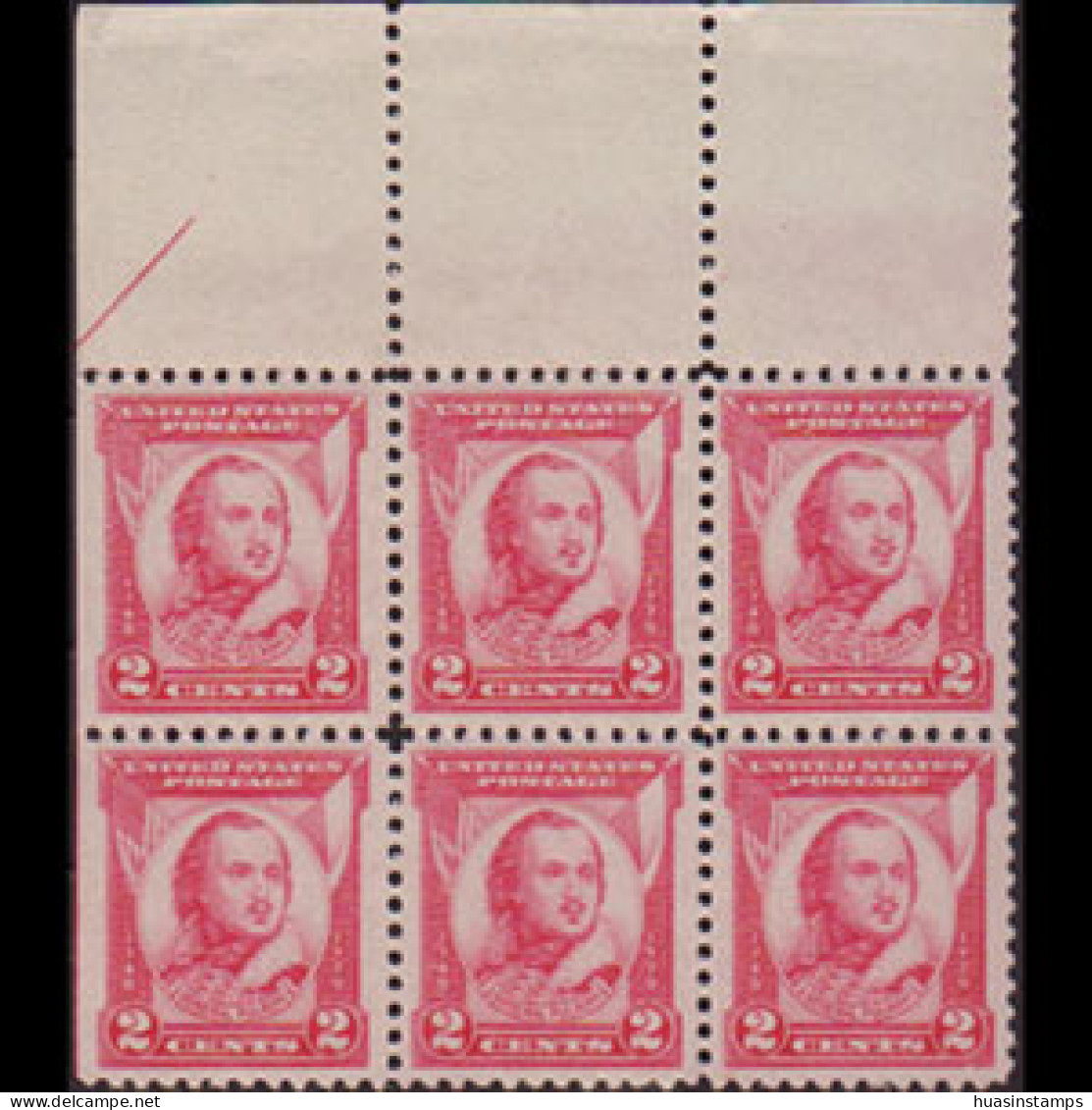 US 1930 - #690 Gen.Pulaski BP Set Of 6 MNH Btw.perf.folded - Nuevos